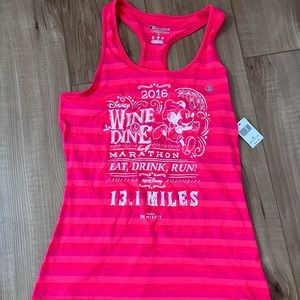 Disney 2016 wine & dine half marathon tank pink